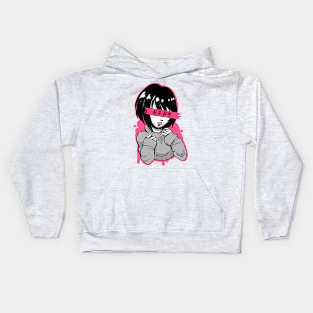 Manga Girl Kids Hoodie by SteampunkStein